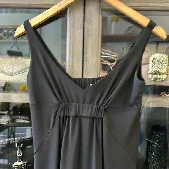 Cabi Women's Medium Black Jersey Empire Waist Knee Length Dress Size small - Picture 5 of 8